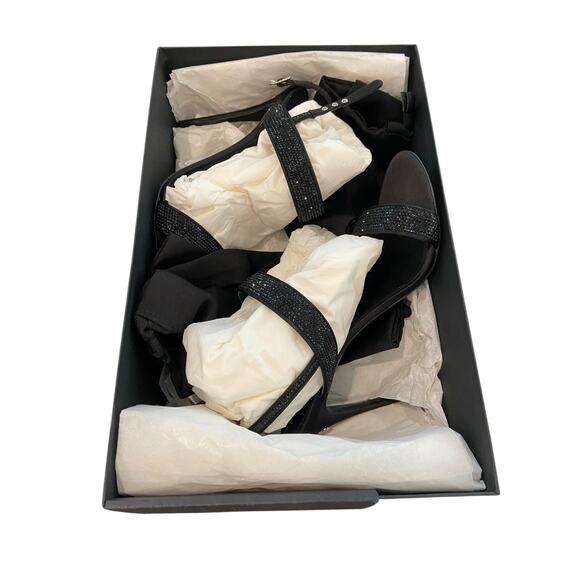 Dolce & Gabbana Keira Sandals Silk Leather Fusible Rhinestones Classy Gala US 8 - Picture 13 of 14